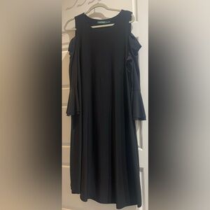Ralph Lauren Black A-Line Bell Sleeve Cocktail Dress
